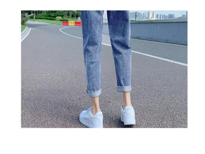 Women's High Waist Retro Slimming Straight-Leg Carrot Jeans