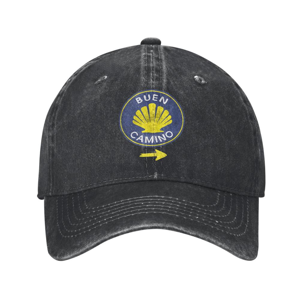 Buen Camino El Camino de Santiago Unstructured Baseball Cap Casual Distressed Denim Washed Hike Snapback Outdoor Adjustable Hat