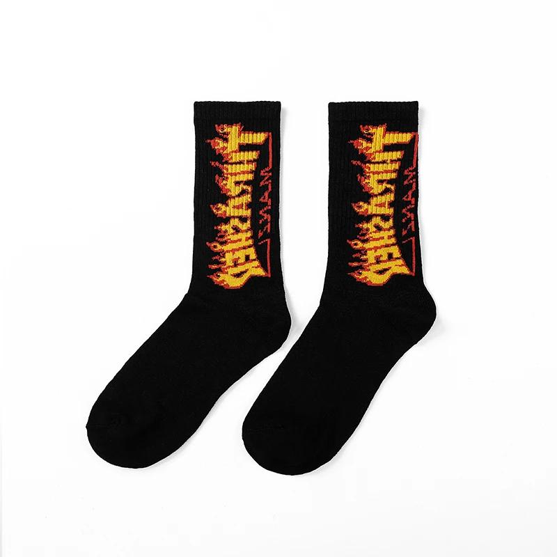 New Cyberpunk Style White Cartoon Gameing Socks for Men and Women Game Over Socks Cotton Women Ins Style Funny Happy Socks