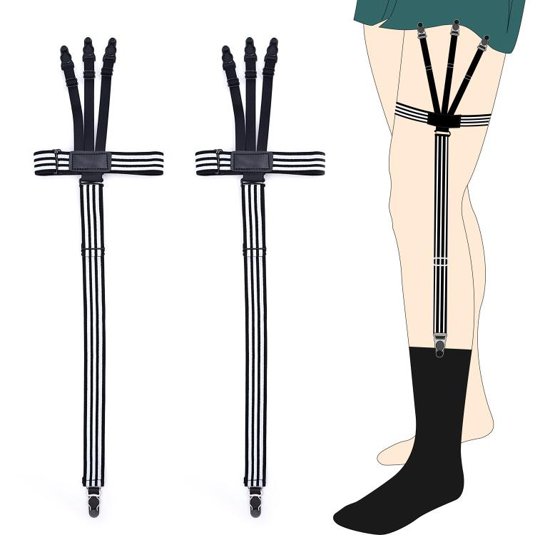 

Fashion Man s Garters Shirt Stays Skirt Holder Gentleman s Leg Suspenders Gourd Buckle Elastic Uniform Strap Shirt Garters белый