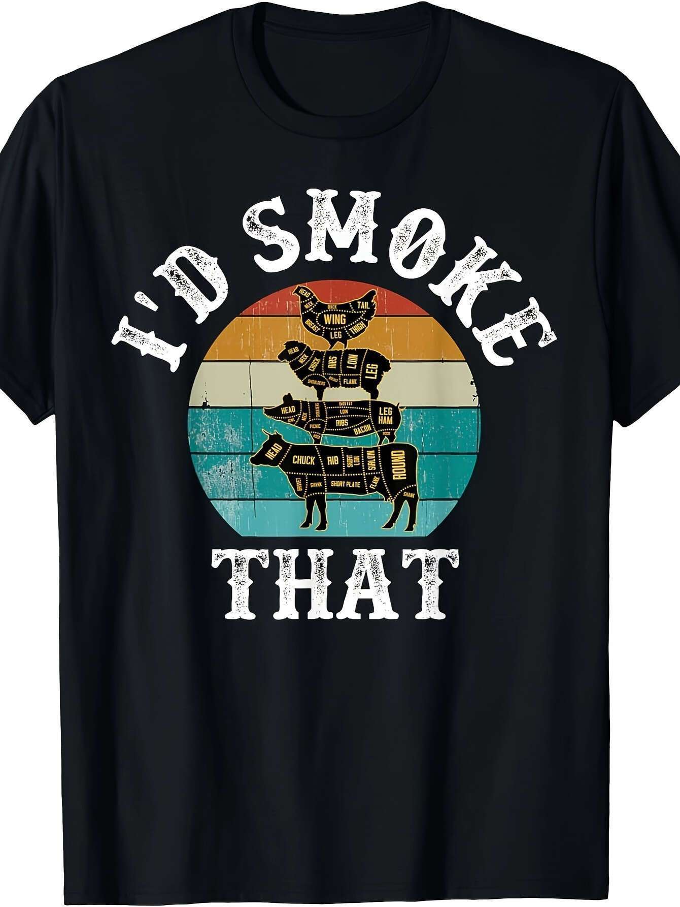 

The fun I Can Smoke retro barbecue chef Tshirt is comfortable with short sleeves Its the perfect gift for barbecue masters 4XL