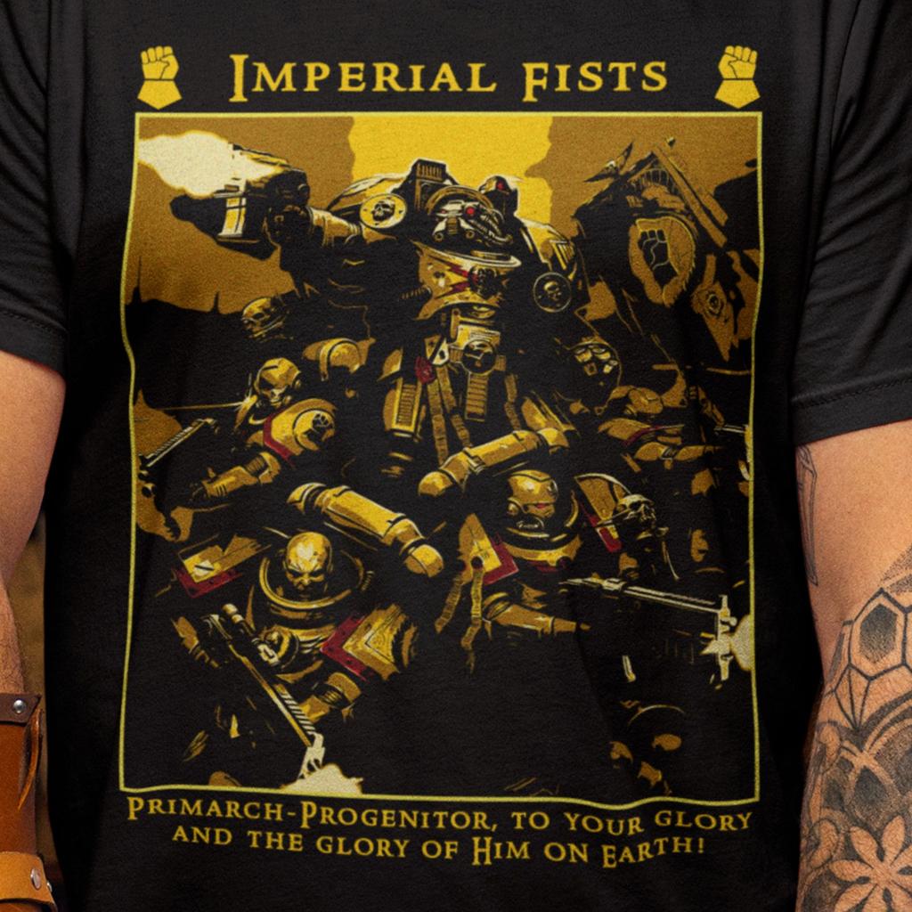 Maglietta Unisex Cotone Oversize Taglia Larga Pugni Imperiali, Warhammer40k, S-3XL