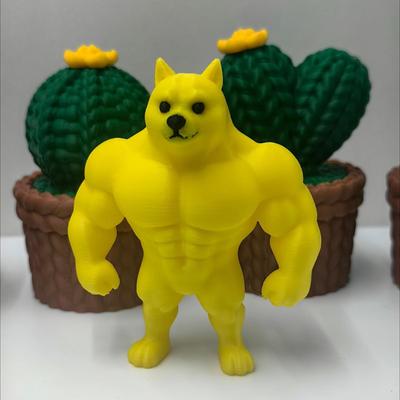 Spierhond Standbeeld 3D Geprint, Creatief Inheems Honden Bodybuilder Figuur voor Huis Entree Bureau Decor, Nieuwigheid Handwerk Kunstwerk