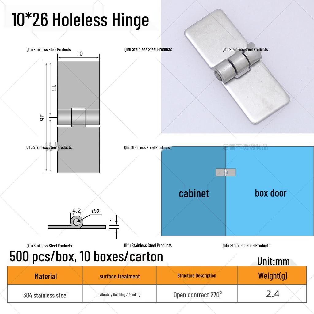 304 Stainless Steel Mini Hinge for Small Cabinets, Jewelry Boxes, and Crafts