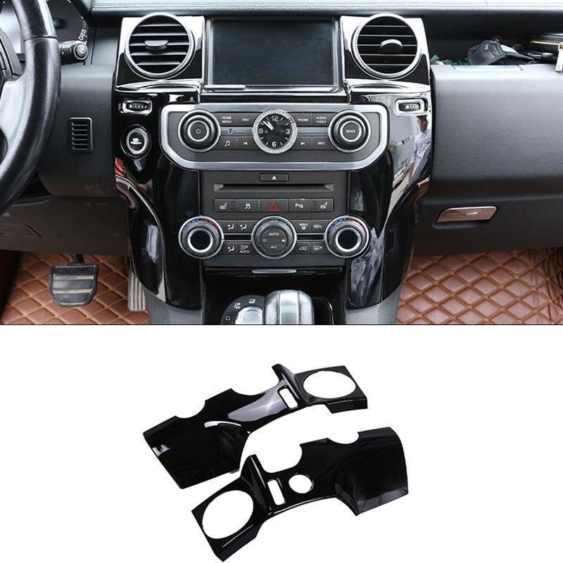 Pour Land Rover Discovery 4 2010-2016 ABS Noir Kit Intérieur Tableau de Bord Console Panneau de Changement de Vitesse Décoration Couverture Garniture Autocollants
