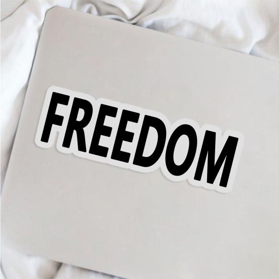 10Pcs Freedom Stickers Self-adhesive Removable Weatherproof Laptop Bumper Decal Window Waterproof Car Stickers