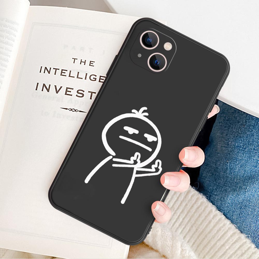 Explosive stickman anti-drop mobile phone case 16promax protective case 14 personality 13 mobile phone case Apple case 17