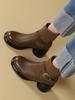 Fashion Booties Elegant With Medium Heels Sock Woman Short Shoes Soft Fleece-Lined Warm Hot Goth On Offer Chic Pu Ankle Boots for Women