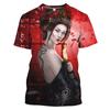 Harajuku Geisha giapponese 3D stampato T-shirt da uomo e da donna estate streetwear girocollo manica corta top abbigliamento da coppia ampio