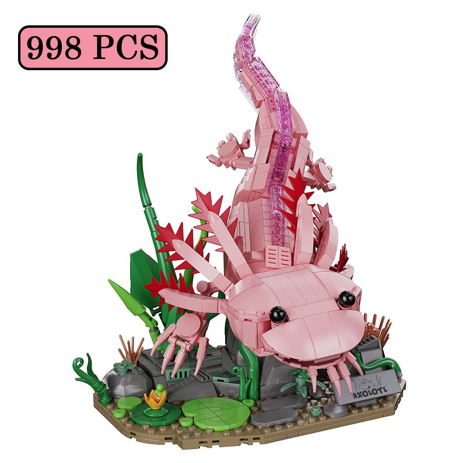 MOC Creative Animal Pink Axolotl Building