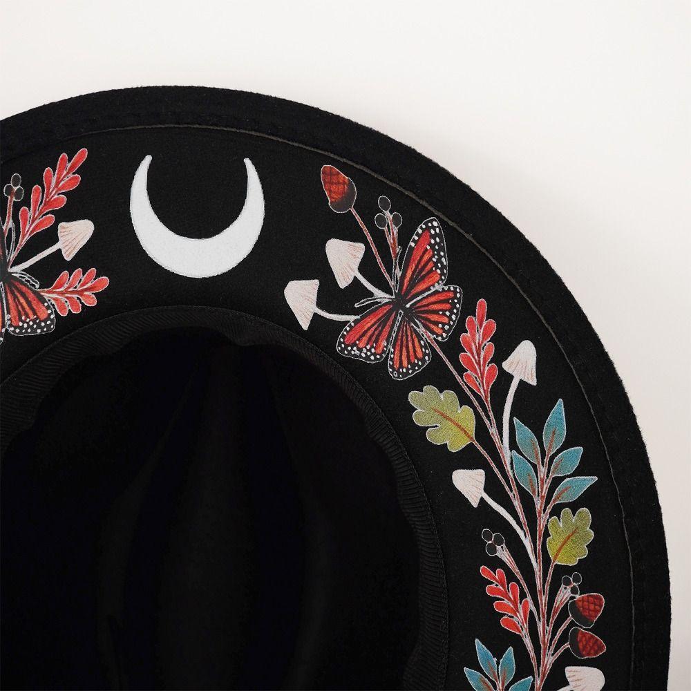 Bohemian Costume Cosplay Cap Butterfly Topper Hat Fashion Western Cowboy Jazz Hat Travel