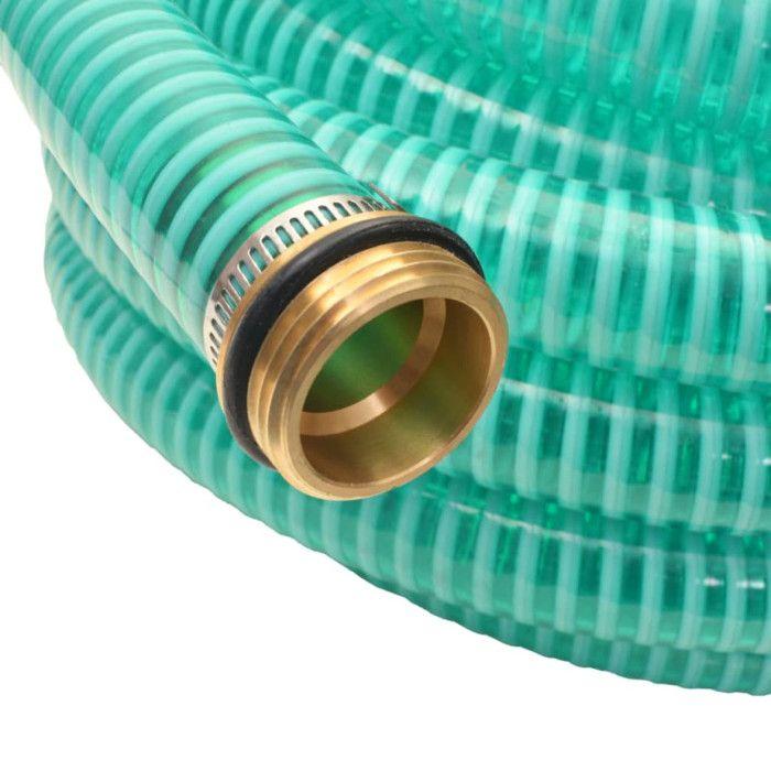VidaXL Suction Hose with Brass Fittings 15 M 25 Mm Green