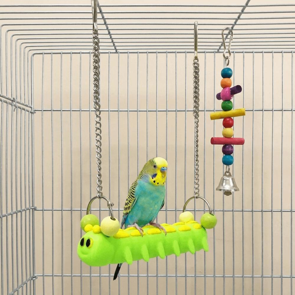Bite Resistant Parrot Perch Stand Durable Parrot Swing Toy Fun Birds Climbing Ladders Training Toy