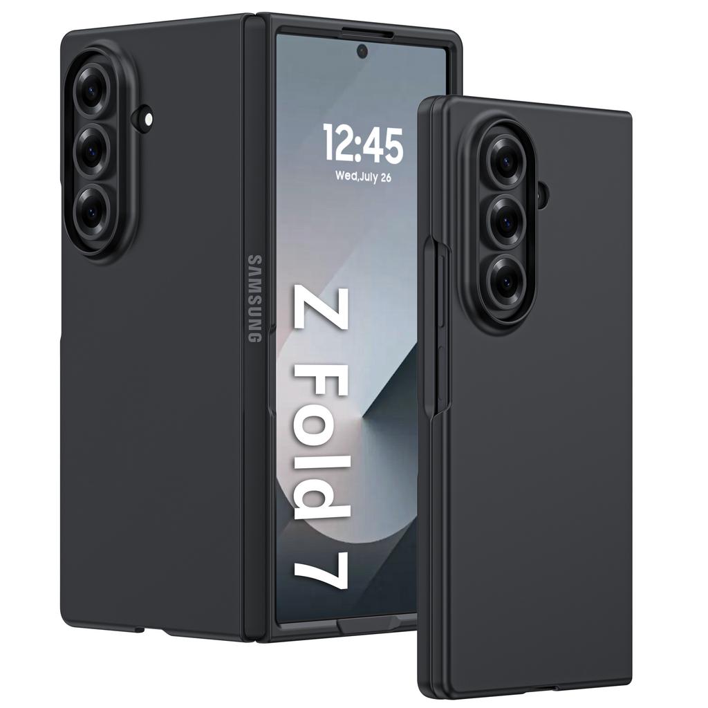 Ultra-Thin Luxury Protective Cover for Samsung ZFold7 Foldable Matte Skin Feel Oil Spray Leather Case with Shockproof Feature