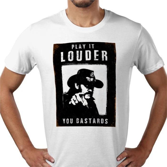

Lemmy Motorhead retro play it louder bastards poster art print T shirt tee 2XL
