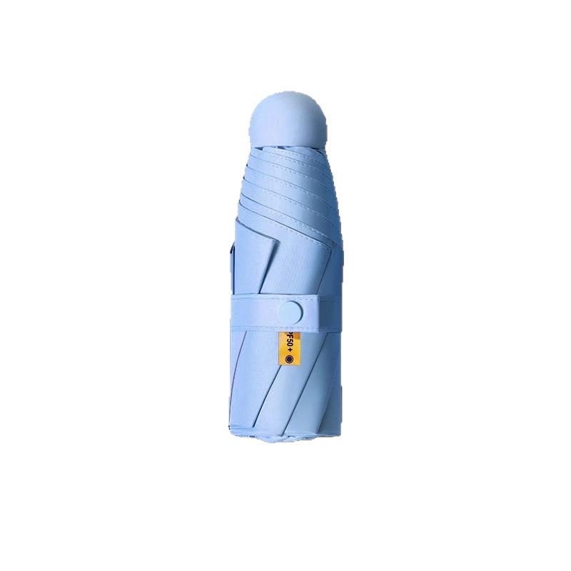 Compact Five-Fold Sun and Rain Umbrella - Mini, Thickened, Dual-Use Women's Sunshade with Sun Protection