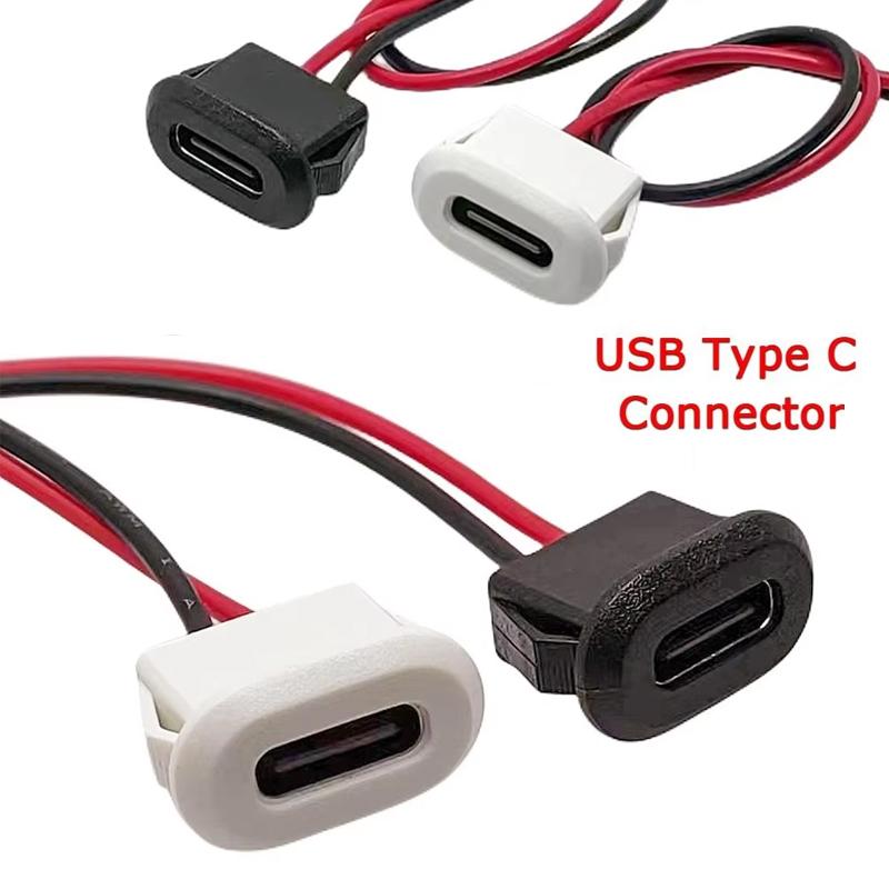 USB Type C Connector Jack Female Type-C With Card Buckle 3A High Current Fast Charging Jack Port USB-C Charger Socket Accessory