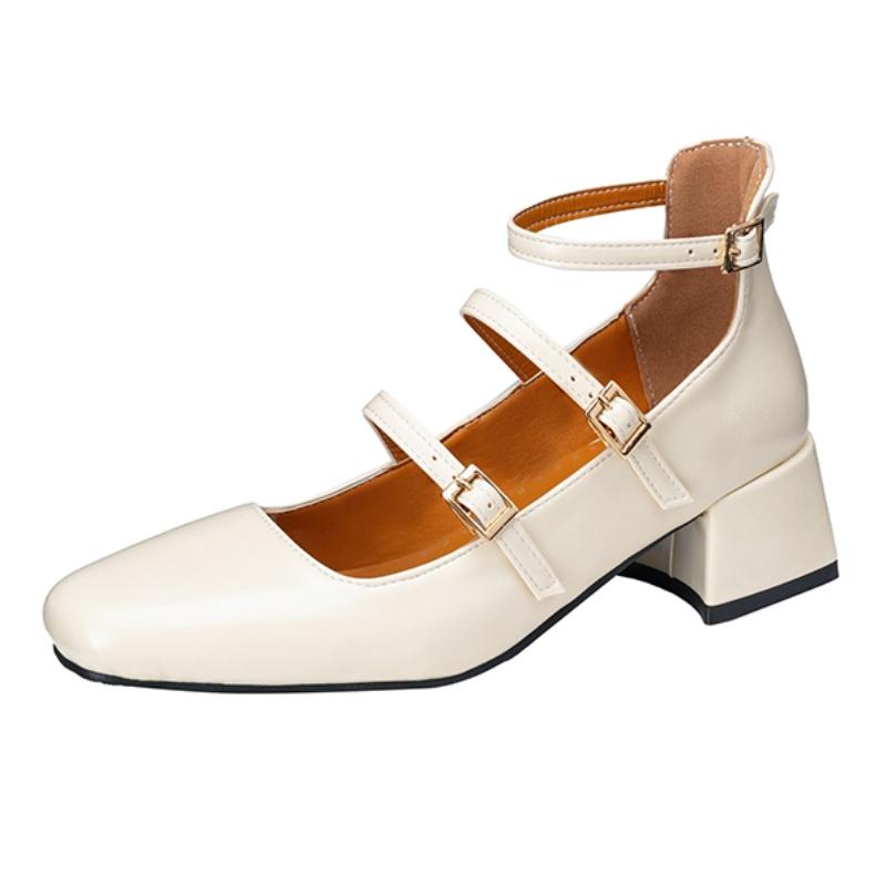 

Женские туфли Мэри Джейн на низком каблуке, роскошные серебристые, черные, бежевые, на невысоком каблуке, для вечеринки, свадебные, женские туфли-лодочки для платья, большой размер 45 39 бежевый