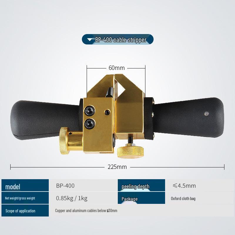 Нож для снятия изоляции с высоковольтного провода BP-400, Инструмент для высоковольтных кабелей, Глубина снятия изоляции 4,5 мм
