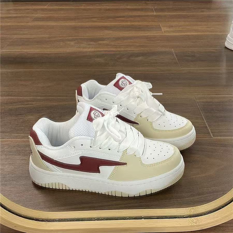 Couple bread shoes Hong Kong style Han Su ins retro student casual board shoes breathable and non-slip