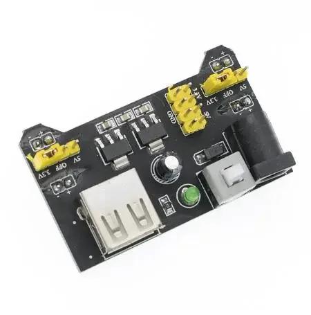 3,3V/5V MB102 Breadboard Netzteilmodul+MB-102 830 Punkte Lötloser Prototyp-Steckbrett-Bausatz +65 Flexible Steckbrücken