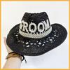 Rhinestone Letter Western Cowboy Hat Hollow Cowgirl Hat Jazz Hat  For Wedding Bachelorette Party