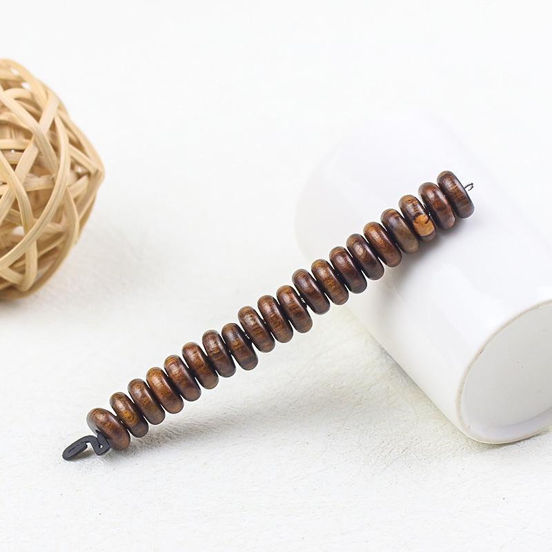Schwarzes Rosenholz 3x8MM Abstandshalterperlen für DIY Buddhistische Armbänder - Natur Massivholz Schmuckzubehör