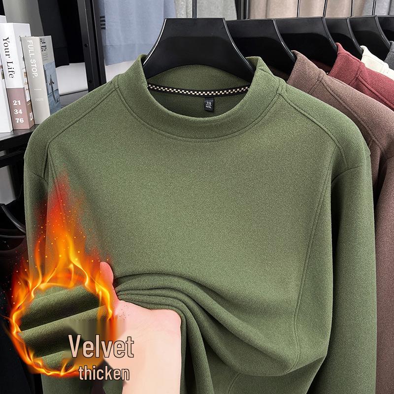 Men's Thickened 520g German Fleece Hoodie - Heavyweight, Warm, Casual Long Sleeve Base Layer for Autumn/Winter 2025