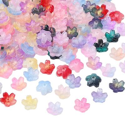 10 Pezzi Ciondoli Sakura in Vetro Cristallo Perline Distanziatrici Sciolte per Creazione di Gioielli Fai da Te Bracciale Collana