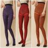 Goth Style Punk Women Striped Pantyhose Rainbow Long Tights Halloween Christmas High Waist Cosplay Stocking Elastic Slim Legging