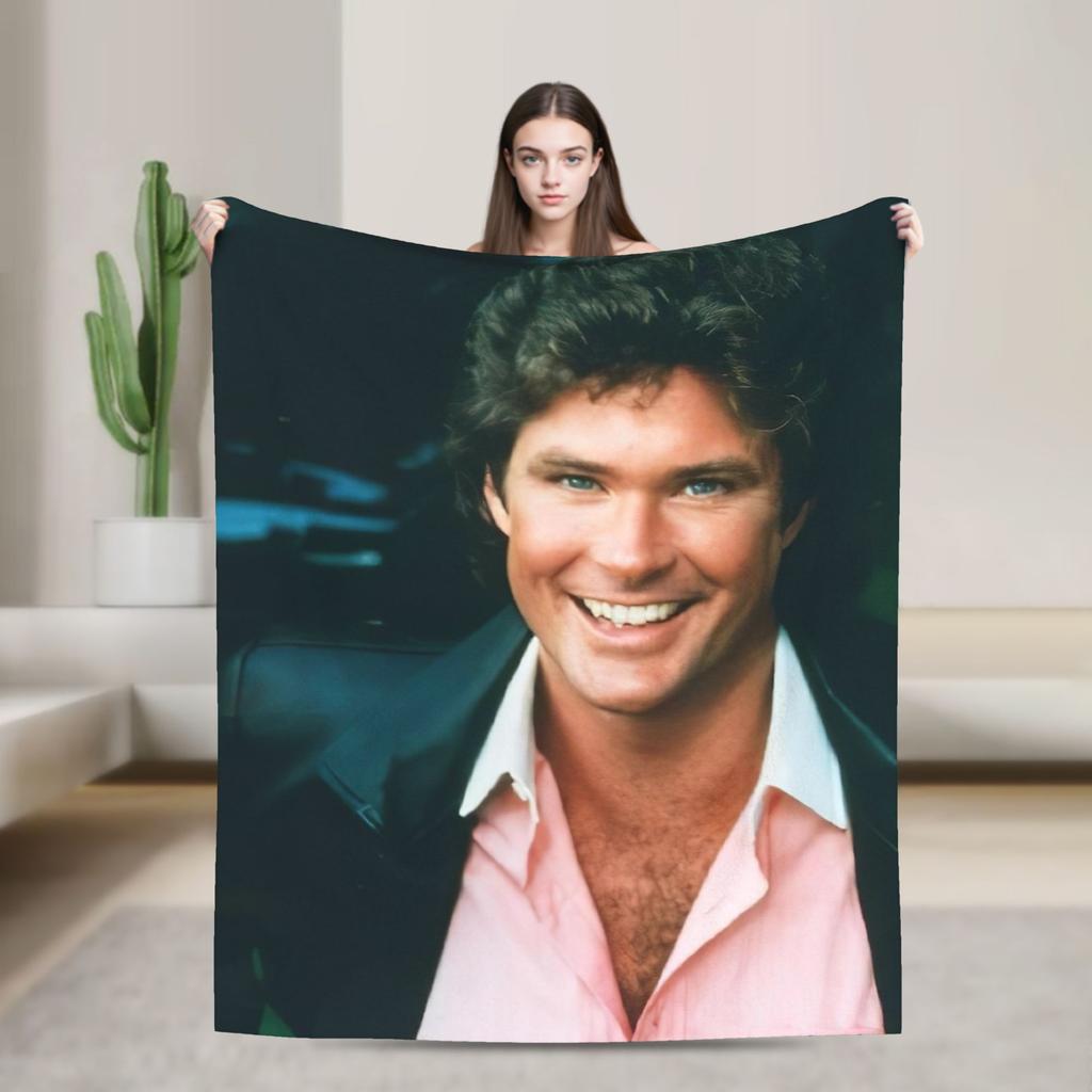david hasselhoff the hof Blanket Quality Super Soft  Bedding Throws Winter Airplane Travel Bedroom Fluffy Bedspread