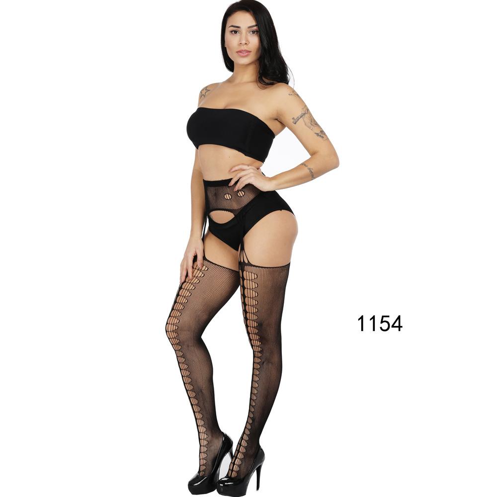 Jacquard suspender fishnet stockings sexy pantyhose sex stockings summer anti-stripping fishnet stockings temptation