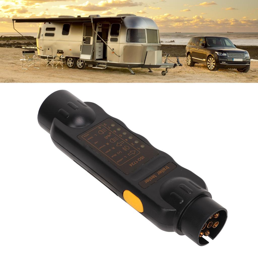 Trailer Socket Tester 7 Pin Electrical Tow Bar Wiring Circuit Light Test Tool for Truck RV