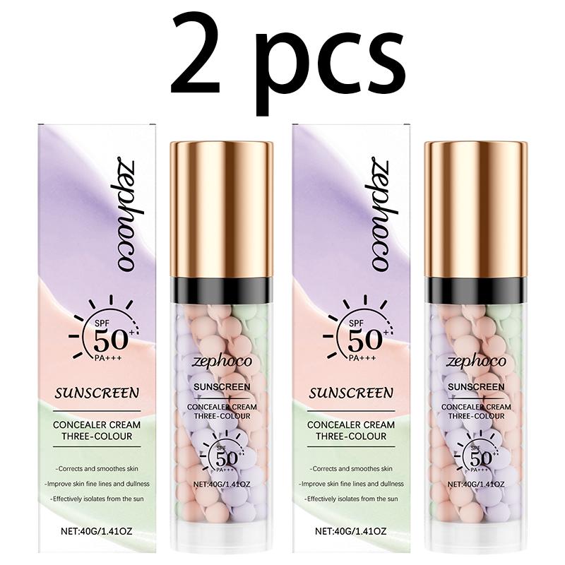 Tříbarevný duhový ochranný bariérový krém korektor bariérový krém rozjasňující hydratační sjednocující pleť fixační ochranný krém