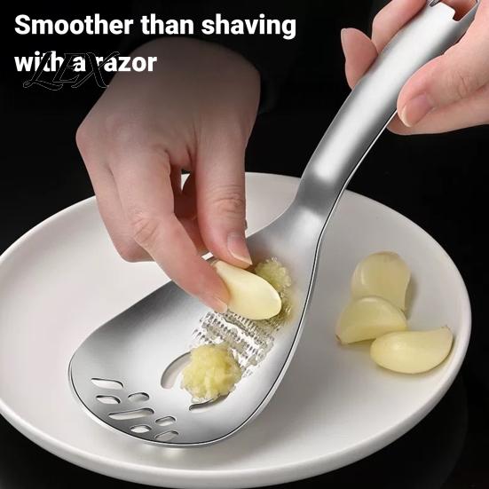 Versatile Kitchen Tool for Baking Stainless Steel Grinding Spoon, Multifunctional Gadget, Garlic Ginger Soup Strainer Cooking Mashing/Egg Separating
