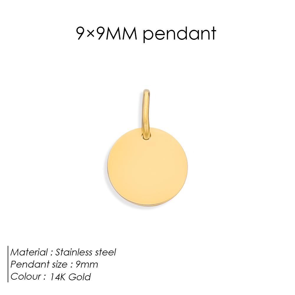 EManco Minimalist Geometric Round Pendant Homemade Bracelet and Necklace Making Accessories