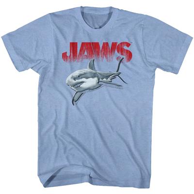 Jaws 70's Thriller Movie Great White Shark Swimming The Blue Sea Men's T Shirt