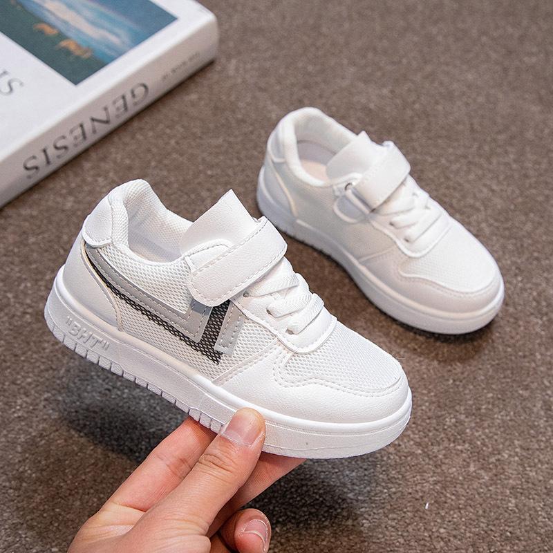 Performance classmates children's little white shoes boys' shoes 2025 spring and autumn new student girls white sports shoes
