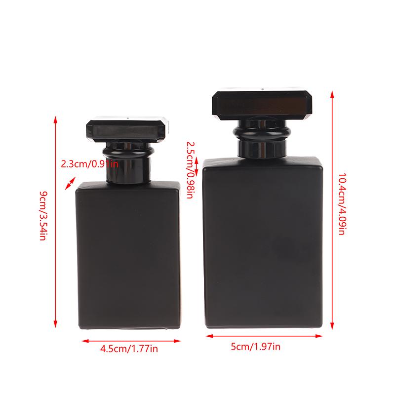 30/50 ml helle schwarze Parfümflasche, leere Glasflasche, tragbares High-End-Spray, Make-up-Wasserflasche, Nebel