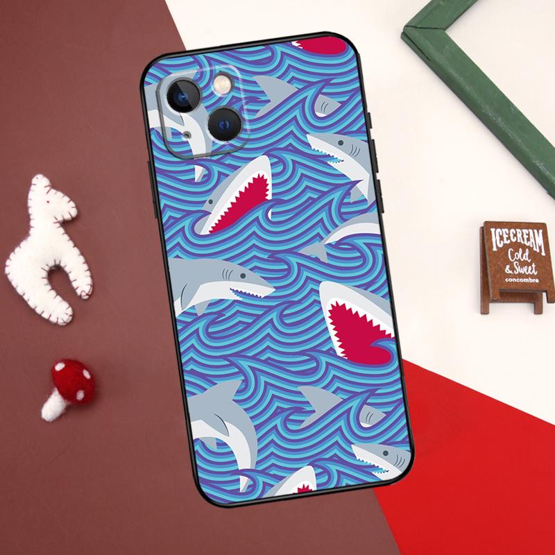 Kryt Ferocious Shark Animal pro iPhone 13 12 14 15 Pro Max Mini 7 8 Plus SE 2020 X XS MAX XR 11 14 15 Pro Max Cover Case