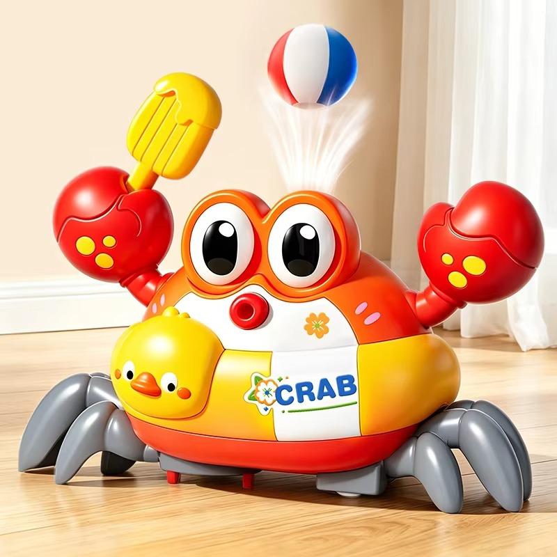 Kids Electric Crab Move Interactive Toy with Music and Lighting Education for 18 Months Development Children Birthday Gift