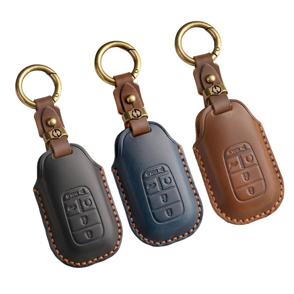 Key Cover Leather Key Case For Accord Civic CR-V Pilot HR-V Sport 2026-2026 Car Accessories Decoration Key Case