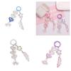 Sweet Heart Keychains Party Gifts Acrylic Material Cute Feather Keychains Handbag Pendent Keyrings for Women Girls