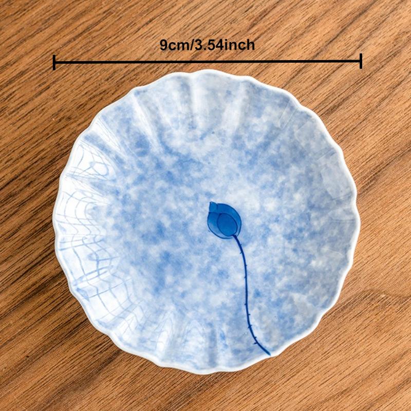 Blue Lotus Hand-painted Master Cup White Porcelain Teacup Single Master Cup Tea Bowl Chinese Kung Fu Teaset Drinkware Teaware