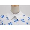 New Women's Clothing Summer Bundle Neck Doll Collar Short-sleeved Retro Printed Medium and Long Dress
