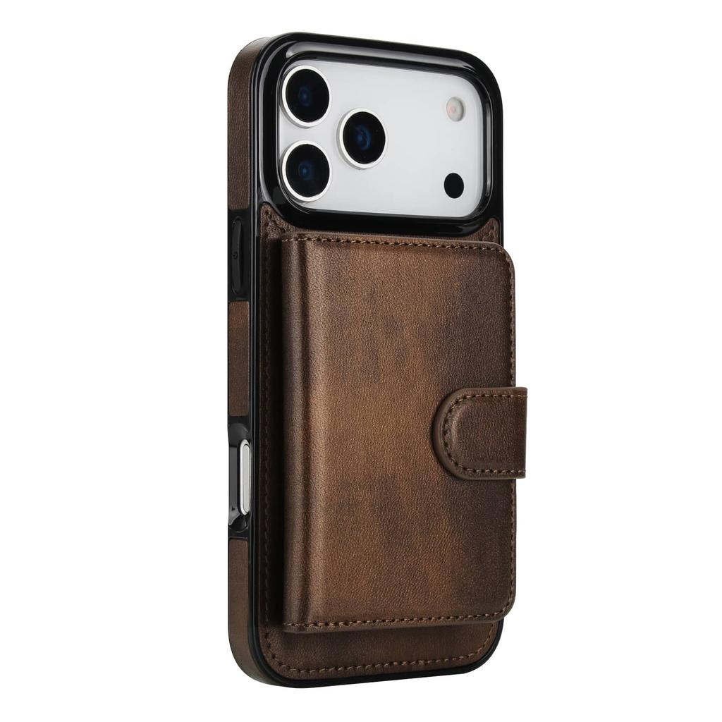 Magnetic Detachable Wallet Case for iPhone 17 Pro Max/17 Air, Compatible with Magnetic Card Slot Holder Flip Case for Men Women