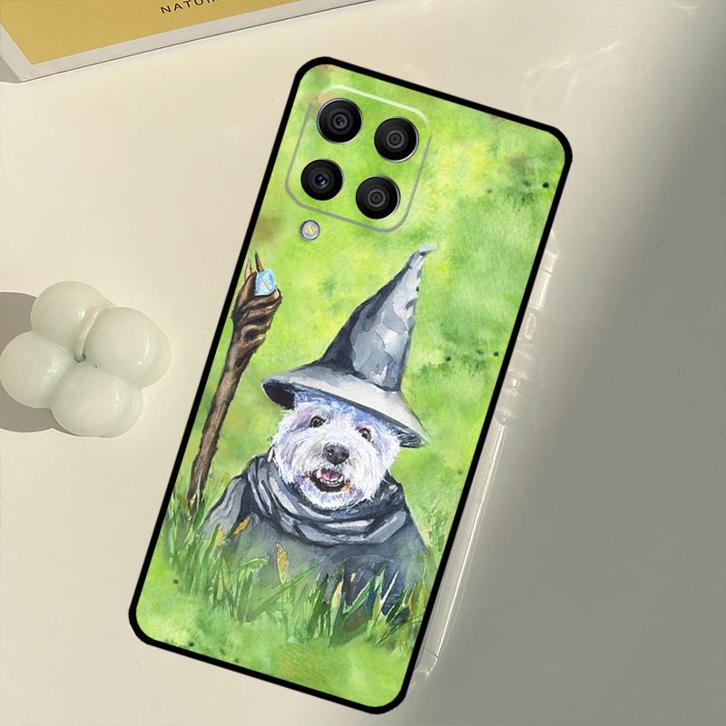Cartoon Westie Dog For Samsung Galaxy M31 M16 M11 M21 M13 M33 M35 M53 M55 M15 M14 M34 M54 M12 M32 M52 M06 Case