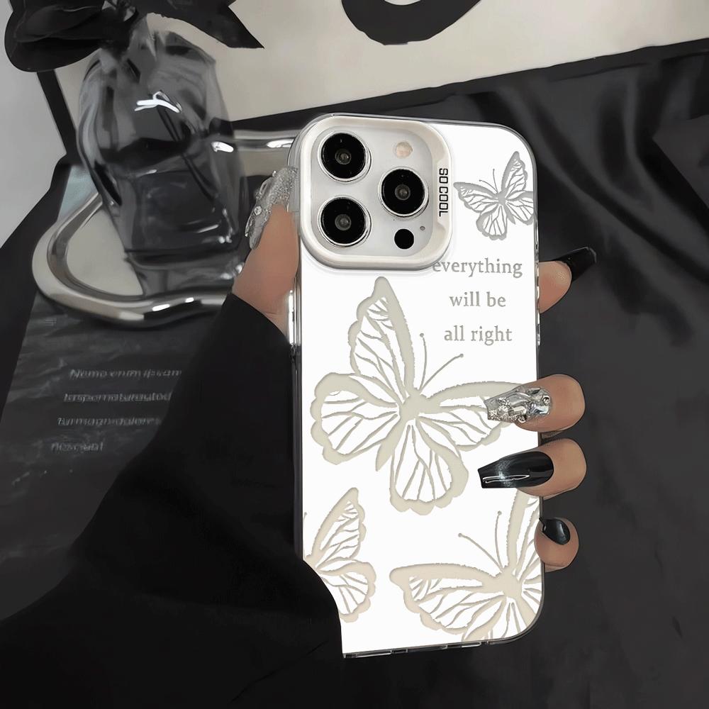 Creative Elegant Butterfly Phone Cover Case for iPhone 17 Pro Max 16 14 Plus 12 Pro 17e 15 13 Air 11