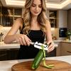 Gemüseschäler mit ergonomischem Griff 2 in 1 Flaschenöffner Edelstahl-Schäler für Melonen Kartoffeln Gurken Kürbis Zuckerrohr Schälen