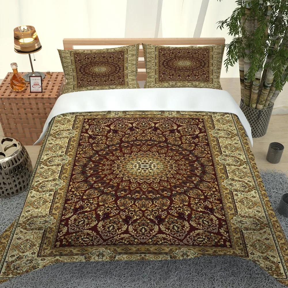 3D Angel Bedding Collection Golden Luxury Bedclothes European Pattern Duvet Cover Retro Chain Comforter Cover 3 Piece For Girls Boys